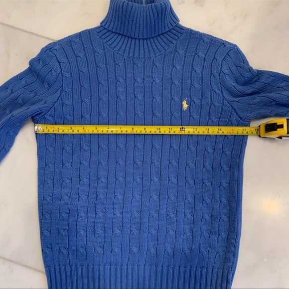 Ralph Lauren sport blue turtleneck sweater excellent condition M - Picture 5 of 8
